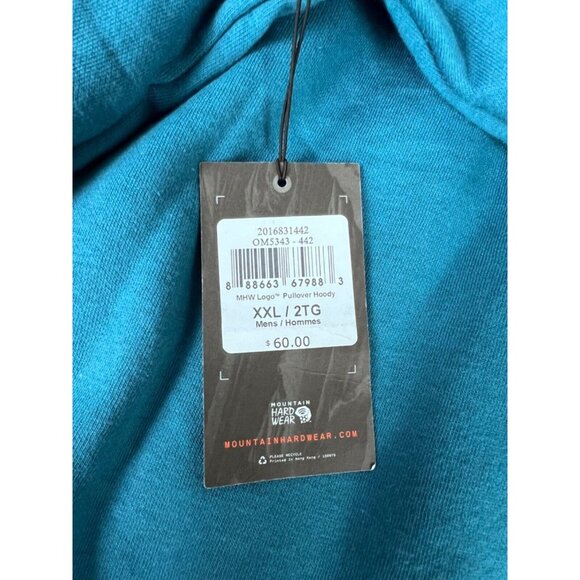 Mountain Hardwear Mens XXL Logo Pullover Hoodie Blue NWT - Picture 6 of 8